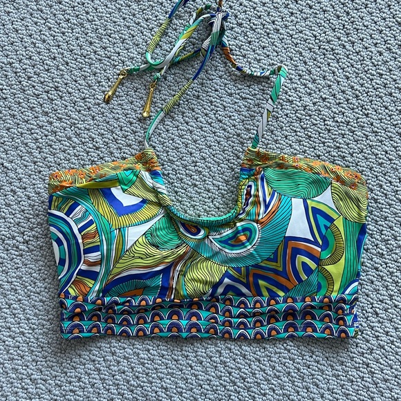 Trina Turk Amazonia mid-kini bikini swim top women’s size 8 - Picture 9 of 11